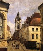Corot Camille, The bell tower of Doual